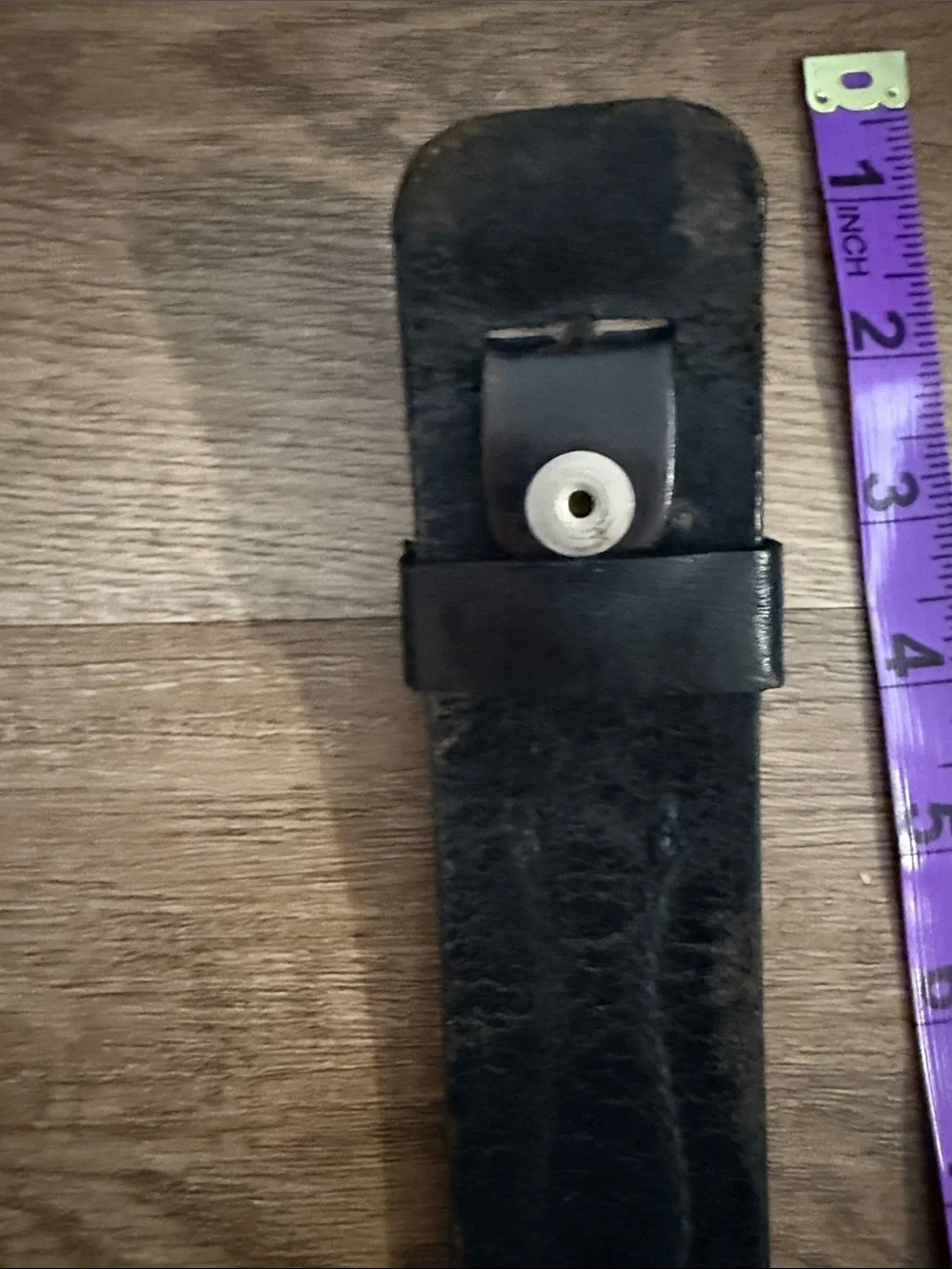 Bianchi Ranger Belt Black Leather Brass Buckle 36